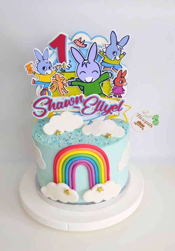 gâteau arc en ciel anniversaire enfant 1 an Lyli Twopik Yvelines