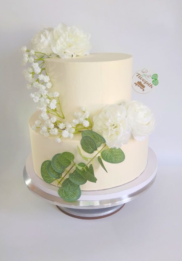 Wedding cake blanc fleur yvelines 2 étages lylitwopik